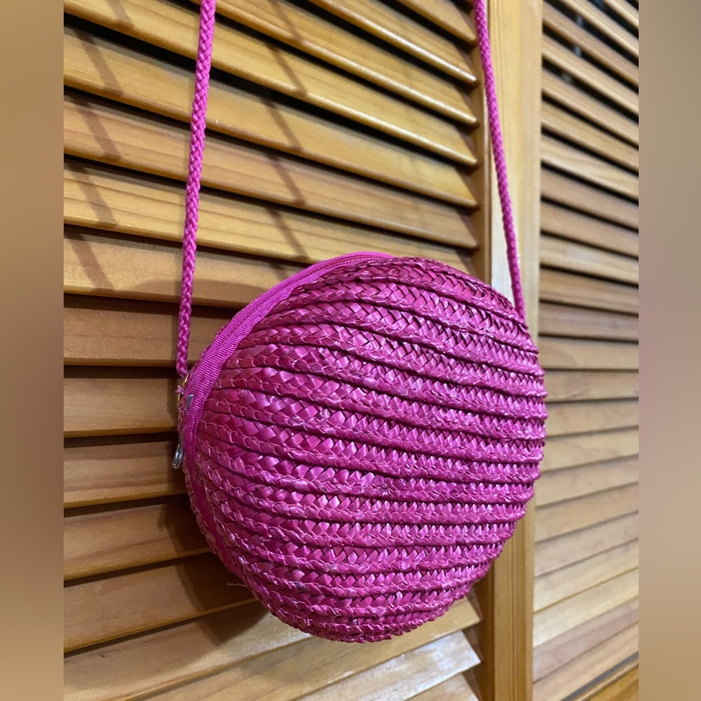 Mini, basketweave crossbody purse
